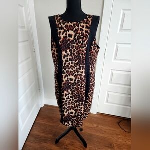 Tahari Animal Print Career Dress Size 18